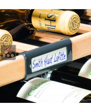 Set of 5 Clip-on Shelf Labels in chrome steel LIEBHERR