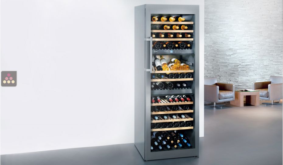 Wine cabinet for the storage and service of wine
