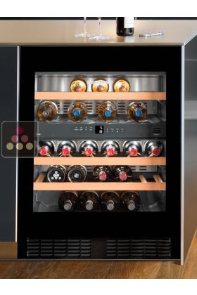 Dual temperature wine cabinet for storage and service - can be fitted
