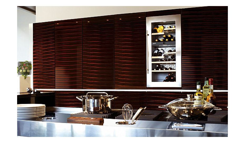 Multi-purpose wine cabinet for the storage and service of wine - can be fitted
