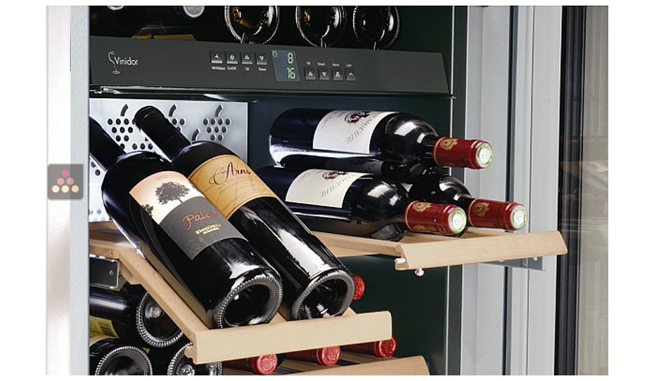 Multi-purpose wine cabinet for the storage and service of wine - can be fitted
