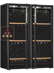 Combination of 2 single temperature wine cabinets for ageing and/or service TRANSTHERM