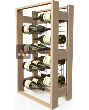 Wooden storage rack for 48 Magnum bottles VISIORACK