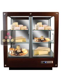 3-sided refrigerated display cabinet for storage or service of cheese CALICE