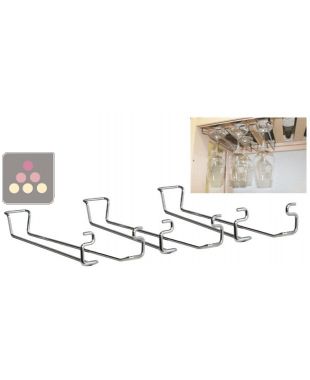 Set of 3 wine glass supports for Visiobois shelf VISIORACK