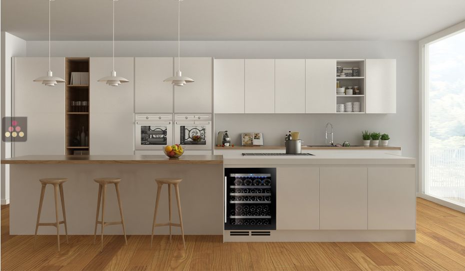Mono-temperature wine cabinet for service - built-in