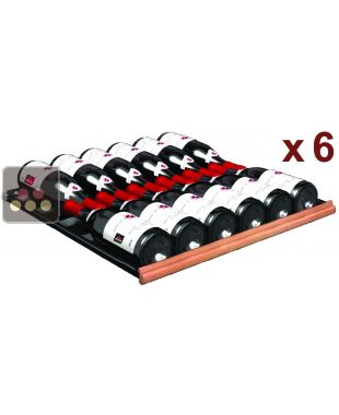 Set of 6 metallic sliding shelves for 12 bottles - Prestige Range TRANSTHERM