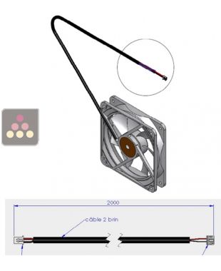Hot air extraction fan for built-in wine cabinet TRANSTHERM