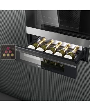 Built-in wine service cabinet with drawer 5 bottles - Glass front DOMETIC