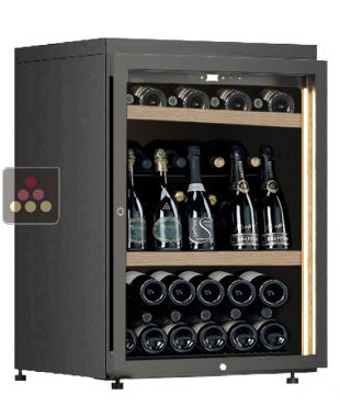 Freestanding single temperature wine cabinet for service - Mixed shelves CALICE