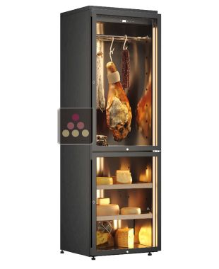 Freestanding combination of cured meat and cheese cabinets - Right hinged CALICE