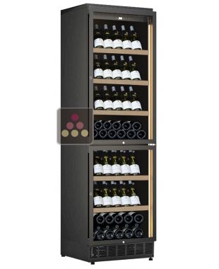 Dual temperature built-in wine cabinet for storage and/or service - Inclined bottles CALICE