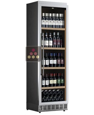 Single temperature built in wine storage and service cabinet - Stainless steel front - Vertical bottles CALICE
