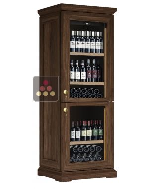 Freestanding dual temperature wine service cabinet - Standing bottles CALICE