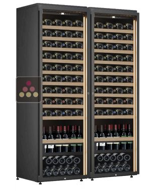 Combination of 2 Single temperature wine service or storage cabinets CALICE