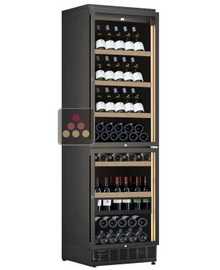 Dual temperatures built-in wine cabinet - Sliding tray for standing bottles CALICE