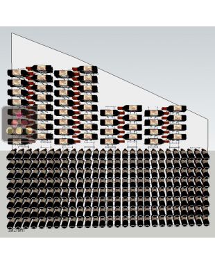 Wall rack for 360 bottles VISIORACK