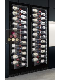 Built-in combination of 2 Single temperature wine service or storage cabinets LE CHAI