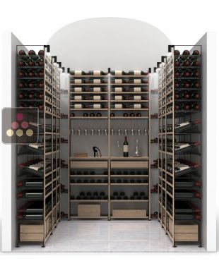Arrangement of 938 bottle cellars - Specific manufacturing - Essentiel System ARCHITECTURE INTERIEURE DU VIN