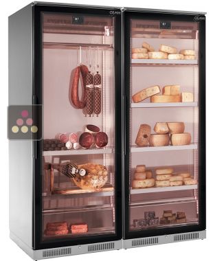 Combination of 2 refrigerated display cabinets for cheese and cold cuts - Depth 700mm BRERA