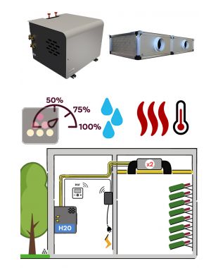 Air conditioner for wine cellar - Ductable evaporator - 3440W - Water condensation - Cooling, Heating and Humidifying FRIAX