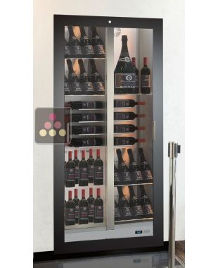Professional built-in multi-temperature wine display cabinet - Mixed shelves - 36cm deep CALICE DESIGN