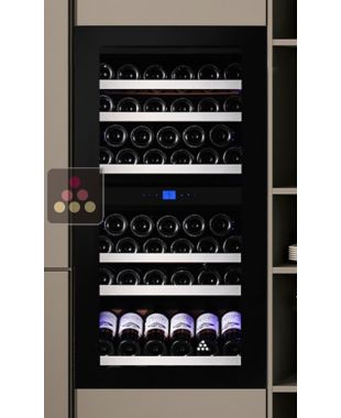 Dual temperature built in wine cabinet for service or aging self-ventilated LE CHAI
