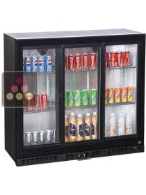 Built-in display fridge for installation under counter - 3 sliding doors FRIGELUX