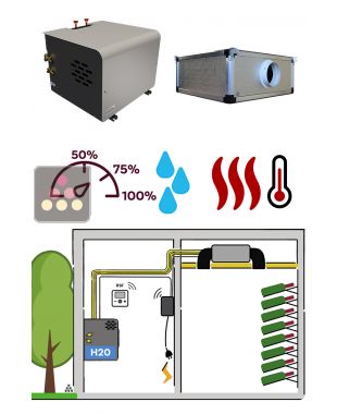 Air conditioner for wine cellar - Ductable evaporator - 780W - Water condensation - Cooling, Heating and Humidifying FRIAX