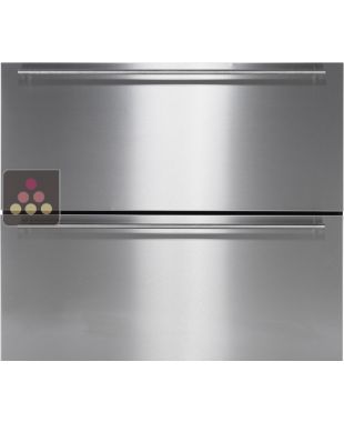 Set of 2 panelable stainless steel door fronts for drawer refrigerator NORCOOL