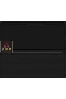 Set of 2 panelable Black steel door fronts for drawer refrigerator