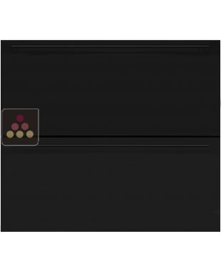 Set of 2 panelable Black steel door fronts for drawer refrigerator NORCOOL