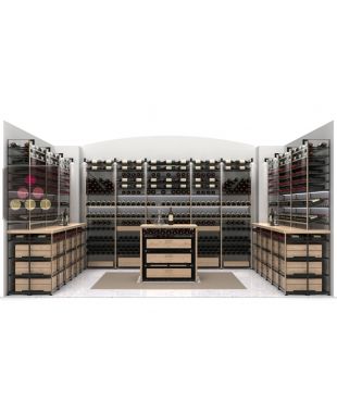 Arrangement of 1832 bottle cellars - Specific manufacturing - Essentiel System ARCHITECTURE INTERIEURE DU VIN