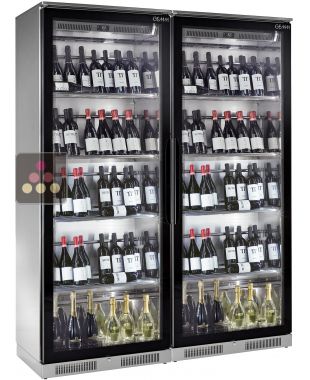 Combined single or multi-temperature wine service cabinet  - Inclined bottles BRERA