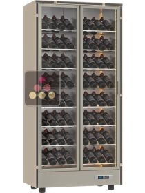 Multi-temperature wine display cabinet - Built-in or freestanding - Inclined bottles CALICE DESIGN