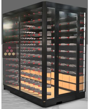 Custom made wine cellar with single temperature - Steel structure Ma Cave à Vin