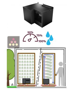 Monobloc air conditionner 1 temperature for wine cabinet 800W - Cooling and humidifying - Down evacuation - 30m3 FRIAX