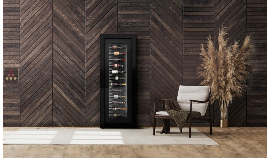 Refrigerated wine frame display for 12 bottles