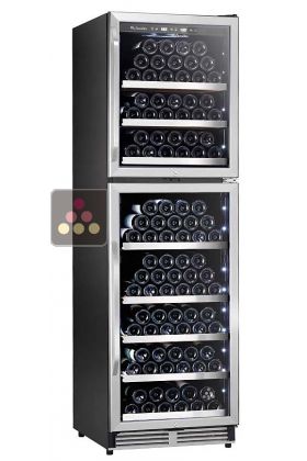 2 temperature wine cabinet for service or storage - 2 independent zones