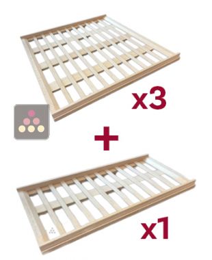 Set of 3 storage shelves + 1 half shelf CLIMADIFF