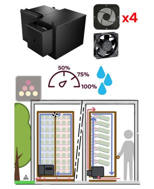 Monobloc air conditionner 2 temperatures for wine cabinet 800W - Up evacuation - Cooling and humidifying FRIAX