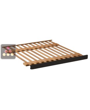 Wooden storage rack with black pediment for Le Chai LMV1900 wine cellar LE CHAI