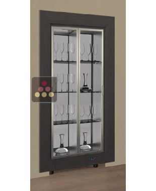 Built-in non-refrigerated display case for glassware or spirits CALICE DESIGN