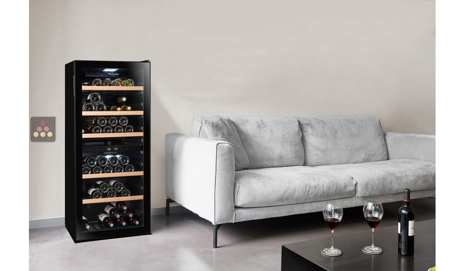 2 temperature wine cabinet for service and/or storage