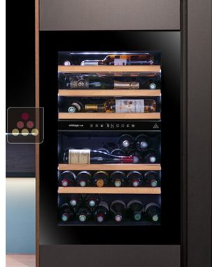 Dual temperature built in self ventilated wine service cabinet - Push/Pull opening AVINTAGE