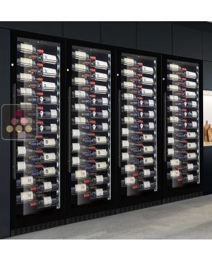 Built-in combination of 4 Single temperature wine service or storage cabinets LE CHAI