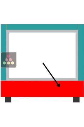 Horizontal magnetic folding metal cladding Calice Modular design - Lower upright