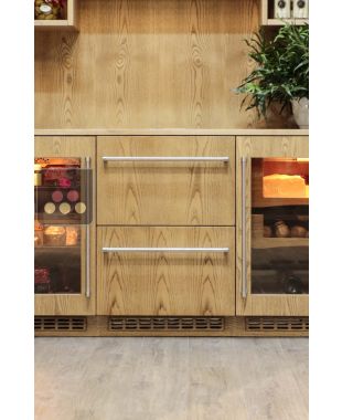 Drawer trimode built-in refrigerator or freezer with with customizable facade pannel FHIABA