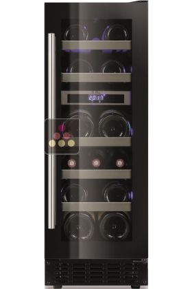 Dual temperature wine cabinet for service