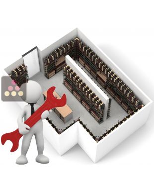 Installation services - Arrangement for 5080 bottles - Essentiel System ARCHITECTURE INTERIEURE DU VIN